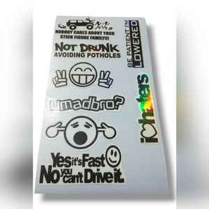 1 sheet 8 funny stickers